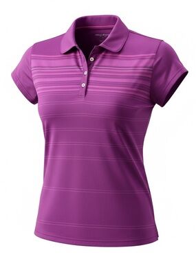 Tommy Armour Dri-logic Classic Purple Striped Polo/golf Shirt for Women. Size XL